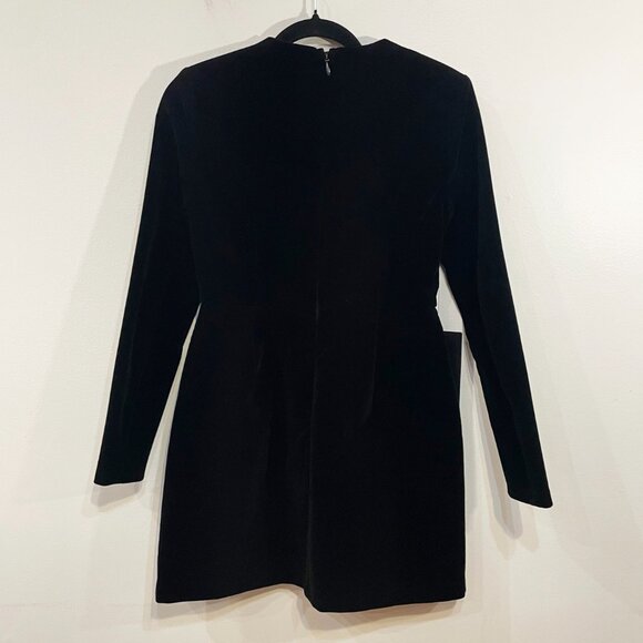 New Tuckernuck Haley Velvet Tailored Mini Dress Black 2, XS - Picture 3 of 8